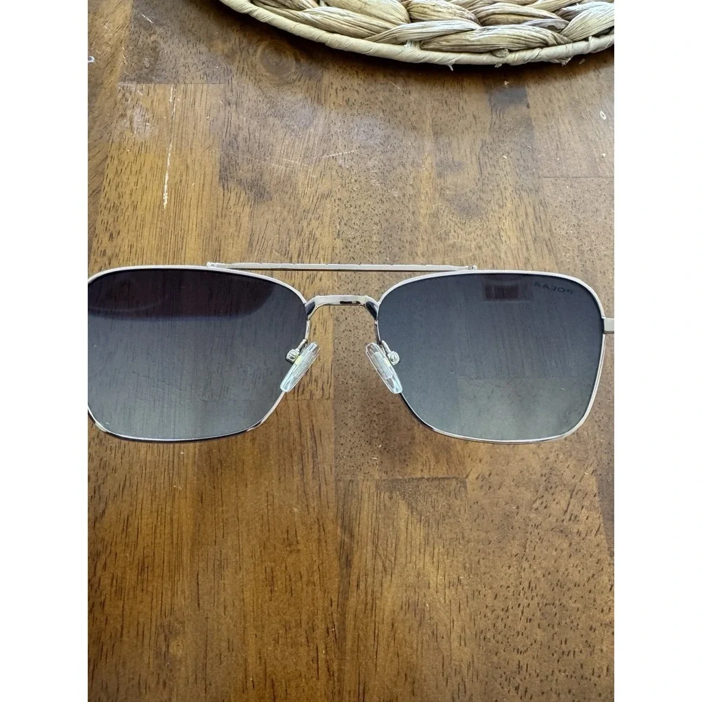 Polar Gold Hayden Sunglasses Copper Frame Square Aviator Gray Lens Polarized
